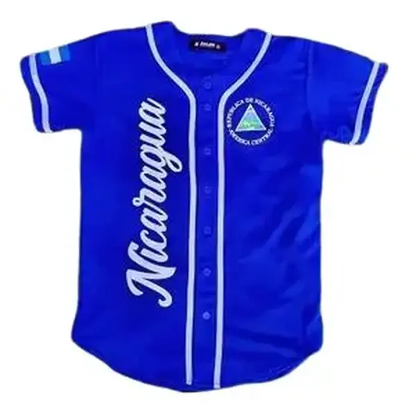 Nicaragua Unisex Short Sleeve Jersey, Graphic Print Casual Sporty Top with Comfortable Fit for Athletic Wear in Vibrant Blue, Fitness Jersey, Fashion Jerseys