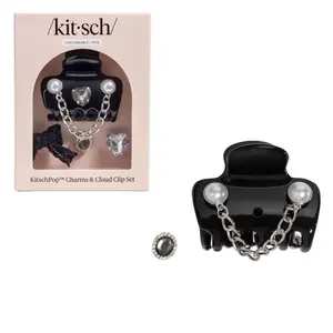 KitschPop™️ Cloud Clip & Charms in Vintage Black
