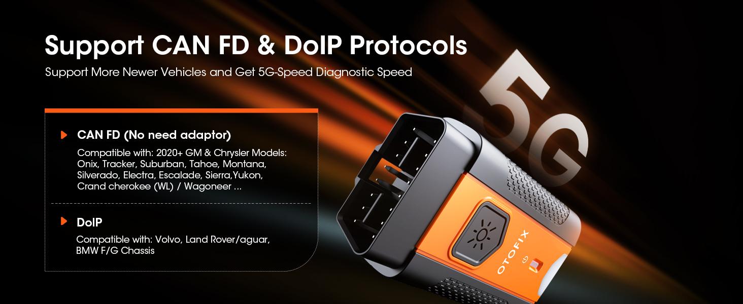 OTOFIX D1 Lite Bidirectional Scan Tool, Bluetooth OBD2 Scanner Diagnostic Tool, 2 Years Free Update, 38+ Services, CANFD & DoIP Protocols, All System Diagnoses, ABS Bleeding, Auto VIN