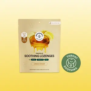 Ginger Lemon Soothing Edible Honey Lozenges, Healthcare Supplement for Immune System Support