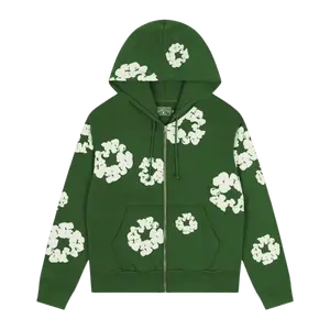 DENIM TEARS ZIP HOODIE 'GREEN'