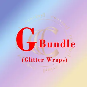 G Box 15 PCS Glitter Cup Wraps Tumbler Waterproof Customized Craft Sticker Adhesive Vinyl Decal Glitter Sticker DIY Kit Ready to Use Vivid Color Strong Stickiness