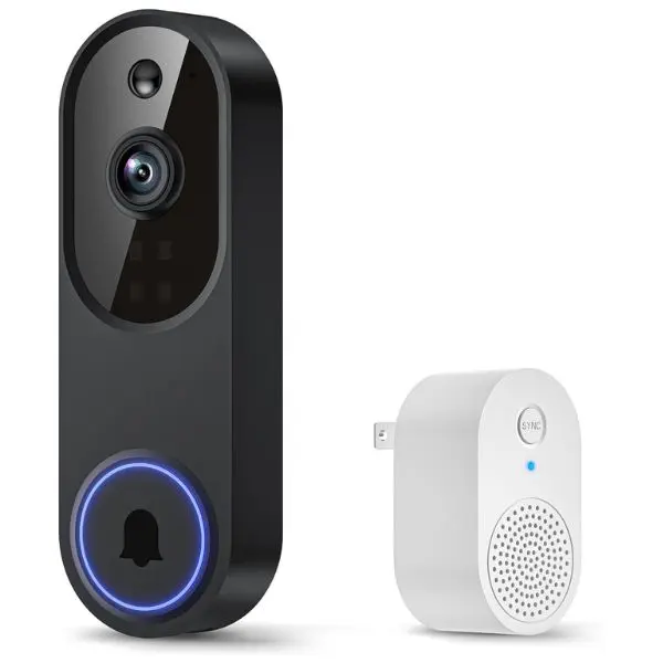 1080p Wireless Security Wi-Fi Doorbell Camera - 2.4GHz Wi-Fi Only, 2-Way Audio, Night Vision, Cloud Subscribers Support, AI-Powered Smart Detection, Rechargeable Compatibility