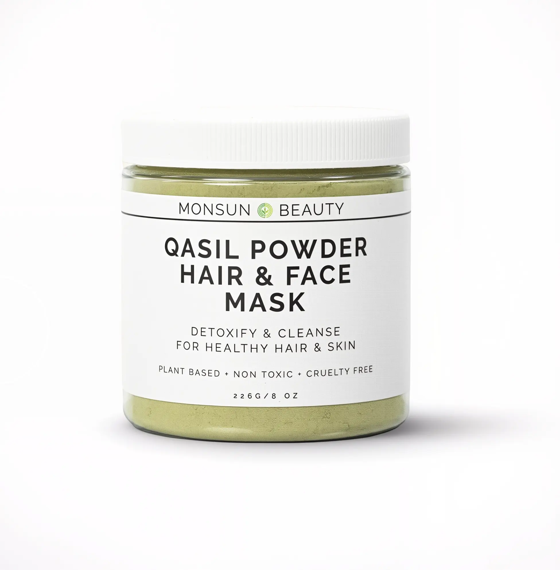 Pure Organic Qasil Powder - 8oz Detoxifying Facial Cleanser, Hydrating Exfoliant, Nourishing Vegan Haircare Mask for All Skin Types, Natural Hair Care Repairing Treatment, Vegan Hair Care, Nourishing Hair Mask