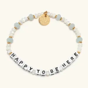 Happy to Be Here Bracelet- LWP x Syd Towle – Beaded Kindness Bracelet, Trackable ID, Gives Back – Choose Your Size