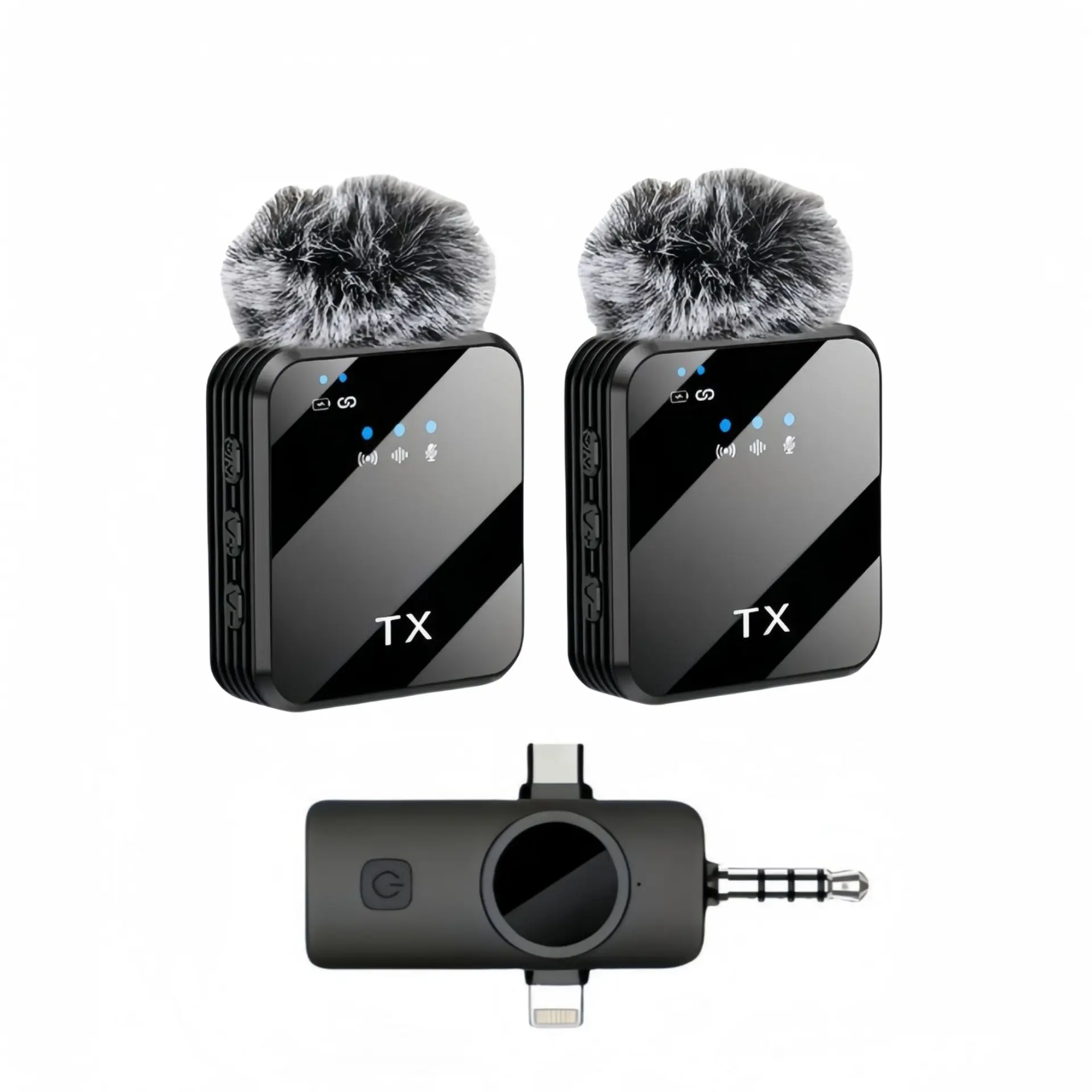 Wireless Lavalier Microphone, USB Rechargeable Clip-On Lapel Mic for Video Recording, Teaching, Interviews, Podcasts, Conferences and Vlogs-MM1