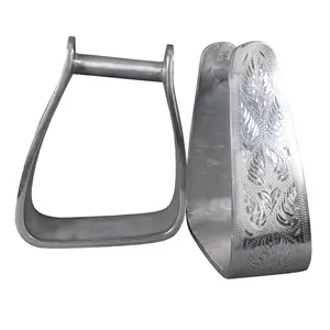 HILASON Aluminum Slanted Western Horse Stirrups 7 Inch | for Horses Lightweight