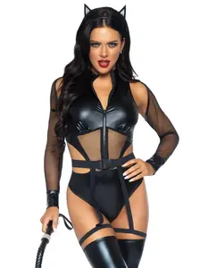 Criminal Kitty Bodysuit Superhero Halloween Costume - Catwoman Cosplay