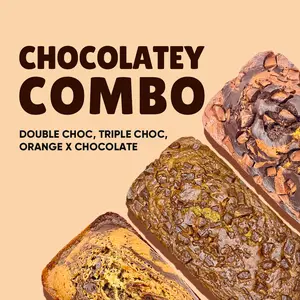 Chocolatey Combo – Trio of Banana Breads, Soft, Moist & Chocolatey Indulgence – Fresh-Baked, Real Ingredients, No Preservatives
