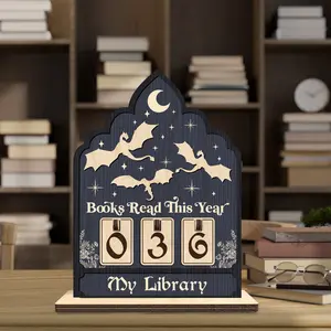 Book Counter Fourth Wing, Books Read This Year Counter, Book Lover Gifts, Book Floral Suncatcher Ornament Gift, Library Decor, Bookshelf Decor, Book Stuff