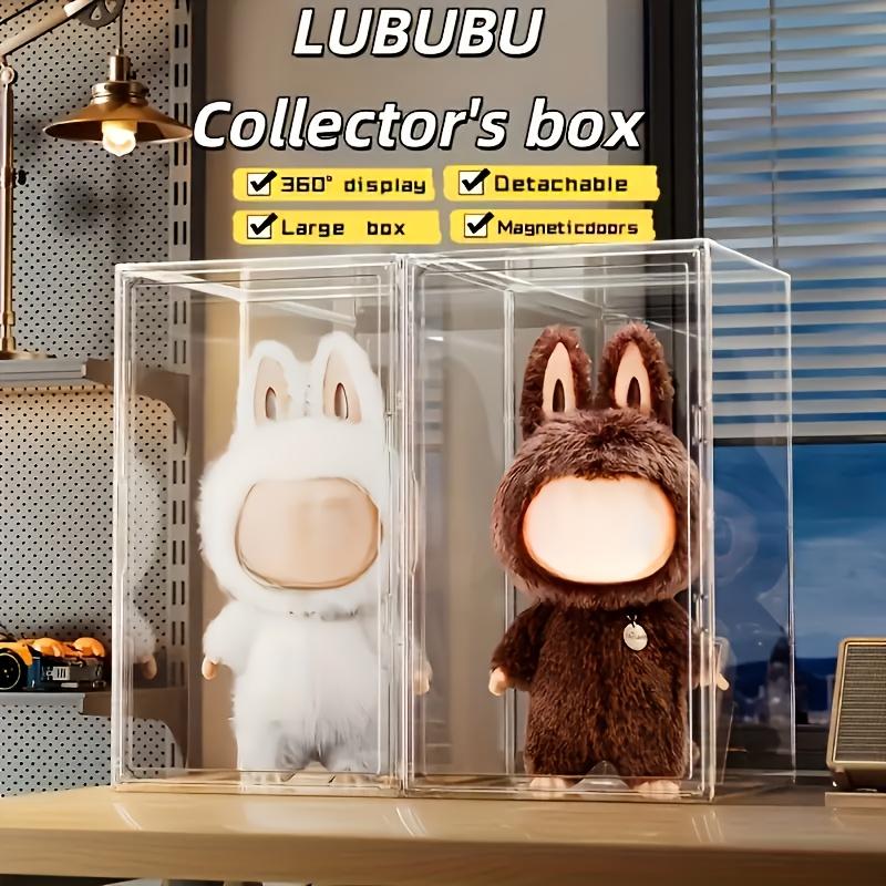 1/2pcs 23.6 inch Large Acrylic Display Case for Labubu - Fits  Zimomo & Archangel Figures, Magnetic Door, Stackable, Premium Dust-Proof Showcase summerwins