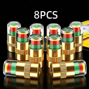 [8 PCS ]Car Auto Tire Pressure Monitor Valve, Car Pressure Monitor Valve Stem, Tire Pressure Monitor Valve Stem Cap for Medium-Sized, Small, Motorbikes, Bicycles