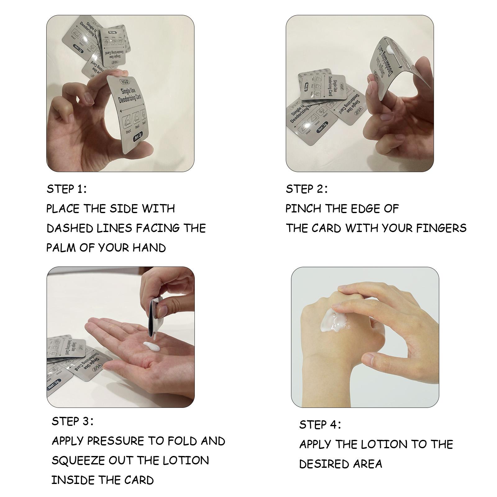 VGO Single Use Deodorizing Card - Portable & Convenient for On-the-Go Freshness