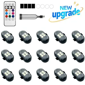 [2026 Upgraded] ] Multi-Color USB Rechargeable LED Ambient Lights for Car Interior, Stylish Auto Decoration and Night Lighting