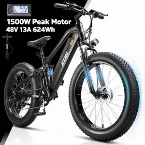 ZNH Electric Bicycle for Adults,1500W,48V 13Ah Battery, 26MPH Electric Bike, 26*4 Inch Fat Tire E-bike,UL 2849