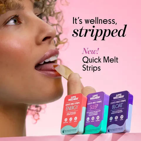 Love Wellness Quick Melt Strips Discovery Set 3 Pack | Bloat, Sleep & Energy Support Supplements | Fast-Dissolving | Vegan & Sugar-Free | 3 Packs, 15 Strips Each