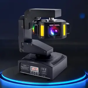 Areyourshop 6LED Moving Head Light 3-Axis Beam Stage DMX Spot Disco Party Show Lighting