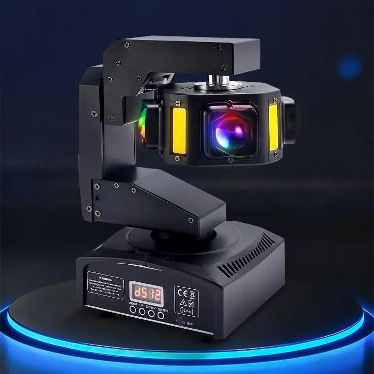 Areyourshop 6LED Moving Head Light 3-Axis Beam Stage DMX Spot Disco Party Show Lighting