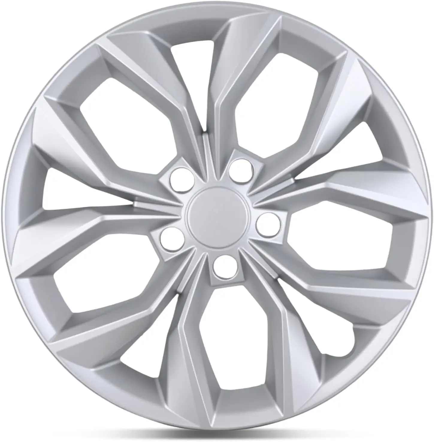 Nilight 17-Inch Silver Flower Pattern Hubcaps for Honda CR-V 2023-2025, 4-Piece Tool-Free ABS+PC Car Rims Scratch Guards with 1:1 Rim Mold Fit, Replacement (Part No. 44733-3A0-A02), Father's Day Gift, 17 Inch Rims