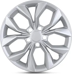 Nilight Wheel Cover Hubcaps 17 Inch Compatible with Honda CR-V CRV 2023 2024 2025 Hub Caps 17 inch Set of 4 Rim Covers Protector Wheel Replacement 44733-3A0-A02 ABS PC Material Flower Style, Silver fathersdaygift