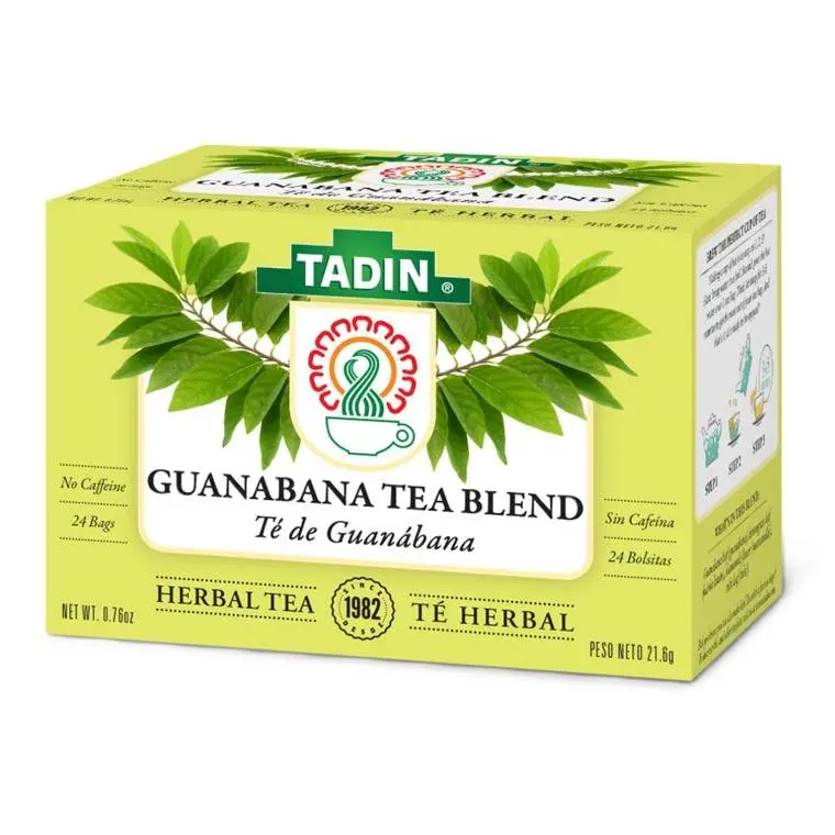Tadin Clove-Infused Guanabana Herbal Tea - Caffeine-Free, Calming Hot Tea Beverage, 24-Count Boxes (Pack of 6)