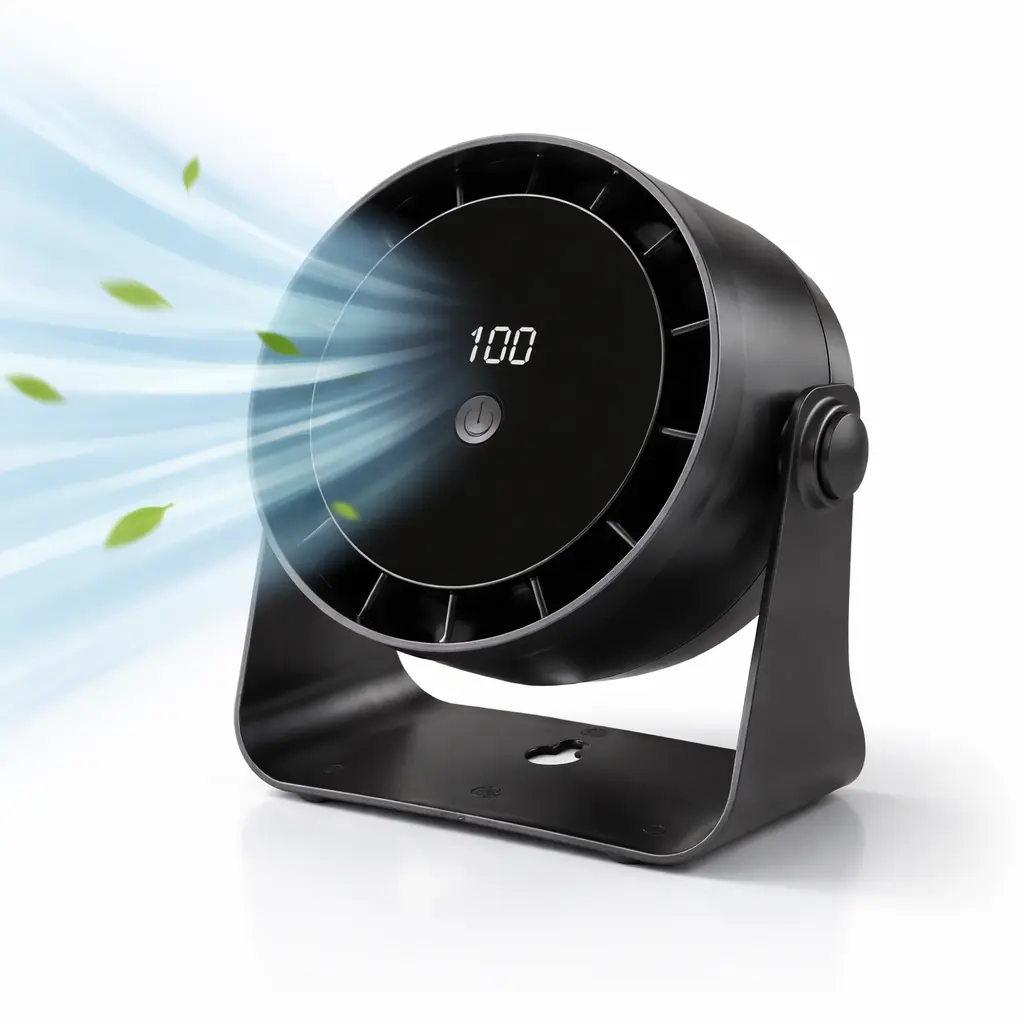 Desktop Fan High-speed 100 Speed Adjustable Circulating Fan Charging Digital Display Turbine Wall Mounted Desktop Fan,summervibes
