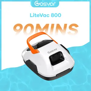 Cordless Robotic Pool Cleaner, Lasts 90 Min, Automatic Vacuum for Above-Ground Pools up to 860 Sq.ft, Portable, Self-Parking #smartliving