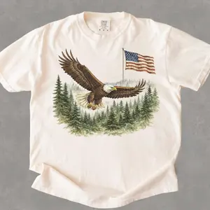 Comfort Colors USA Bald Eagle T-shirt, Vintage Style Patriotic Tee, July 4th Tshirt, American Flag Eagle Tshirt, Unisex Usa Tshirt Men Women