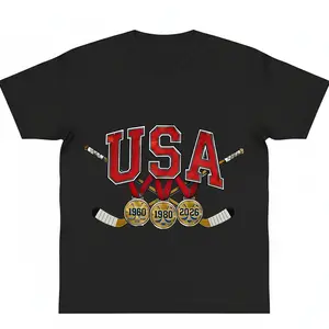 USA Hockey Gold Medal shirt1960 1980 and 2026 Games Tee USA Ice Hockey Sports graphic tees Goalie USA Ice Hockey  y2k cotton fashion Streetwear Lover Gift Top Trending
