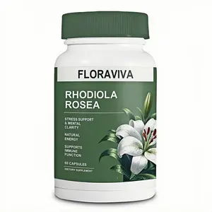 Natural Rhodiola Rosea Wellness Capsules 500mg - Natural Adaptogen Supplement for Stress Support, Mental Focus & Energy - Non-GMO (60 Capsules) Dietary Supplement, More Natural ingredient