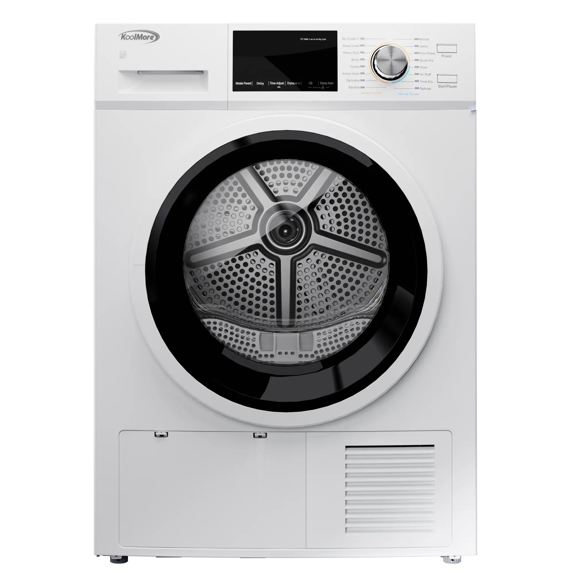 4.4 cu. ft. Large Capacity Stackable Ventless Front Load Dryer in White, 240V,  FLD-5CWHP.