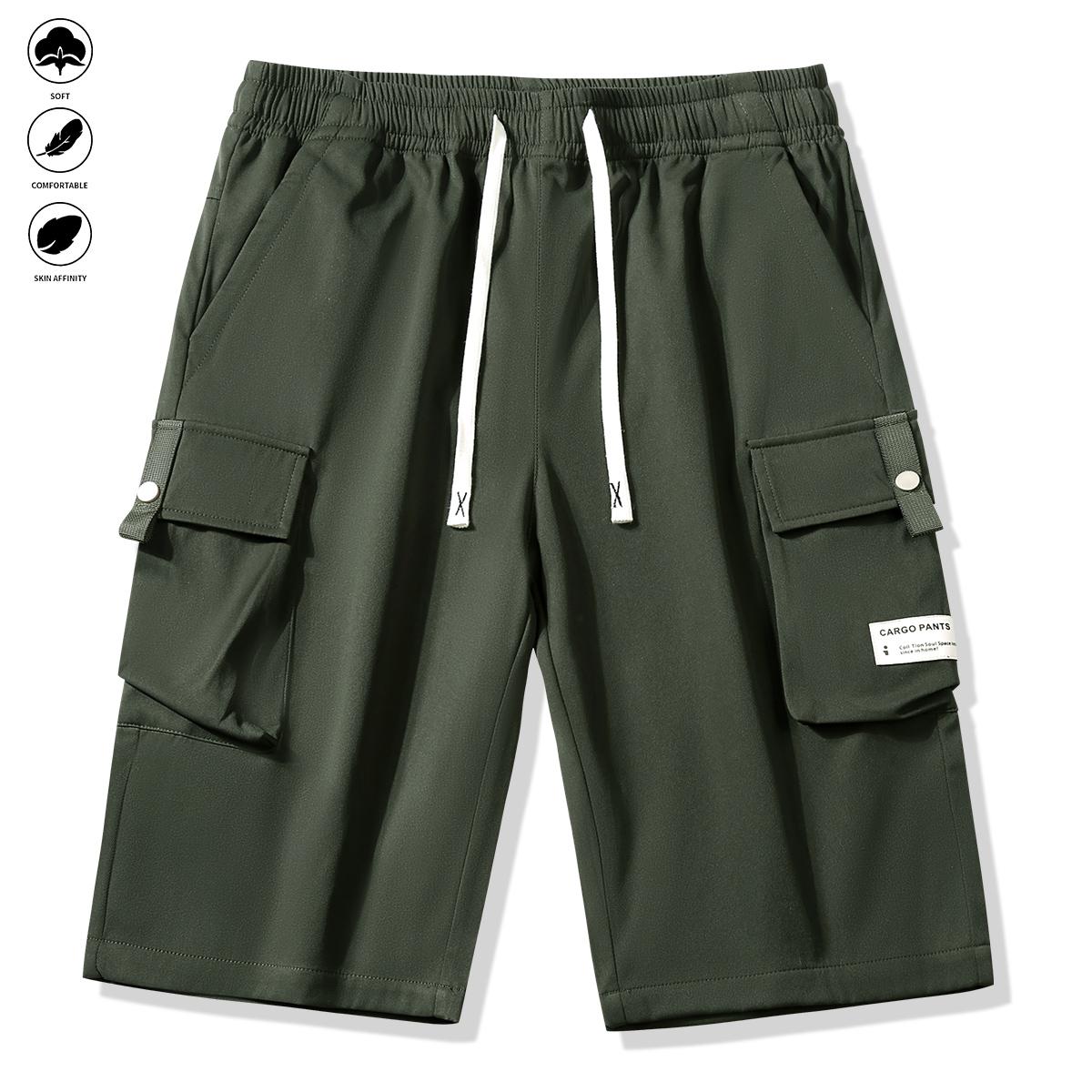 Men's Outdoor Work Pants Pack of 5 - Men's Multi-Pocket Tactical Training Pants - Durable Softshell Hiking Pants - Versatile Casual Spring & Autumn Hiking Pants - Machine Washable - Adjustable Elastic Waist Comfortable Pants