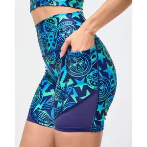 Zumba Libre High Waisted Biker Shorts With Mesh Inserts