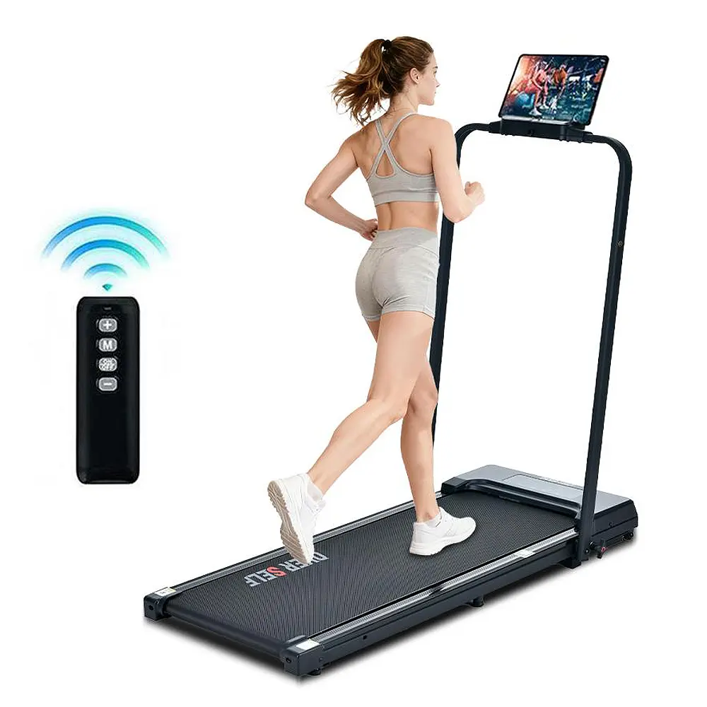 OVER SELF 2-in-1 Walking Pad Treadmill with Remote Control, Adjustable Incline, Low Noise, Portable Folding Design Treadmill for Home gym,  Indoor Exercise Equipment, Workout Machine,Caminadora,DealsForYouDays