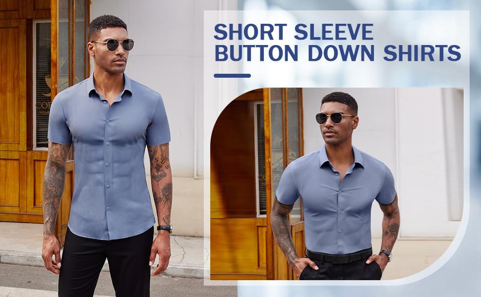 Men's Athletic Fit Button Down Shirt