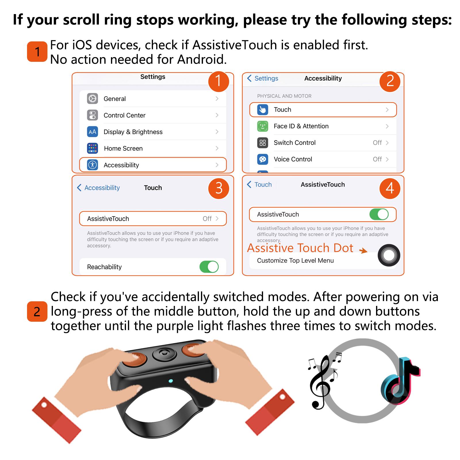 Xring Scrolling Ring Bluetooth Remote Control with A Phone Stand,Remote for Selfie,Video Record,Music Control,ebook for iPhone,iPad,Android,Smartphone