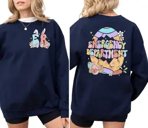 Easter Emergency Department Sweatshirt Or T-Shirt, ER Nurse Easter Shirt, Easter Gift For Nurse, Nursing Easter Tee, Emergency Room Nurse Shirt For Her
