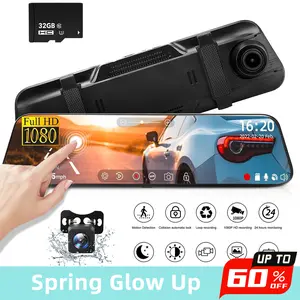 10'' Rear View Camera Dash Cam Front and Rear 1080P Camera Full Touch Screen w Loop Recording, G-Sensor Night Vision 170° Wide Angle,for Valentine’s Day Gift