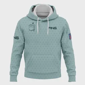 Master the Greens with our Golf Pattern Masters Tournament Cyan All Over Print Hoodie Shirt