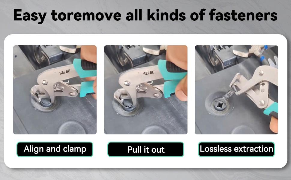 【FathersDayGift】SEESE Car Efficient Multi-functional Clip Removal Pliers- Heavy-Duty Metal Quick-Release Tool,Easy to Without Damage Remove Fasteners Clips Buckles,Car Repair Stuff