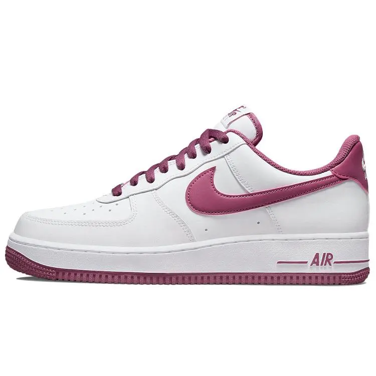 Nike Air Force 1 '07 'Light Bordeaux' Sports Sneaker, Leather Upper, Cushioned Sole, Retro Look, True Size, Casual Wear, Us Sizes 6-12, Vintage-Inspired Looks, Solid, Mensfashion, Shoe, Sports Shoes, Footwear, Classic, Trainer
