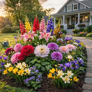 Wegarden Luxury Front-Yard Colorful Dream Bulbs Collection  — Dahlias, Gladiolus, Lilies, Dutch Iris & Freesia | Easy to Plant | Pollinator Garden, Deer-Resistant | Spring Planting, Summer Bloom