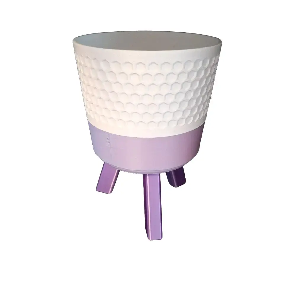 Pretty Planter - White with Purple Legs and Unique Design Pretty Planter