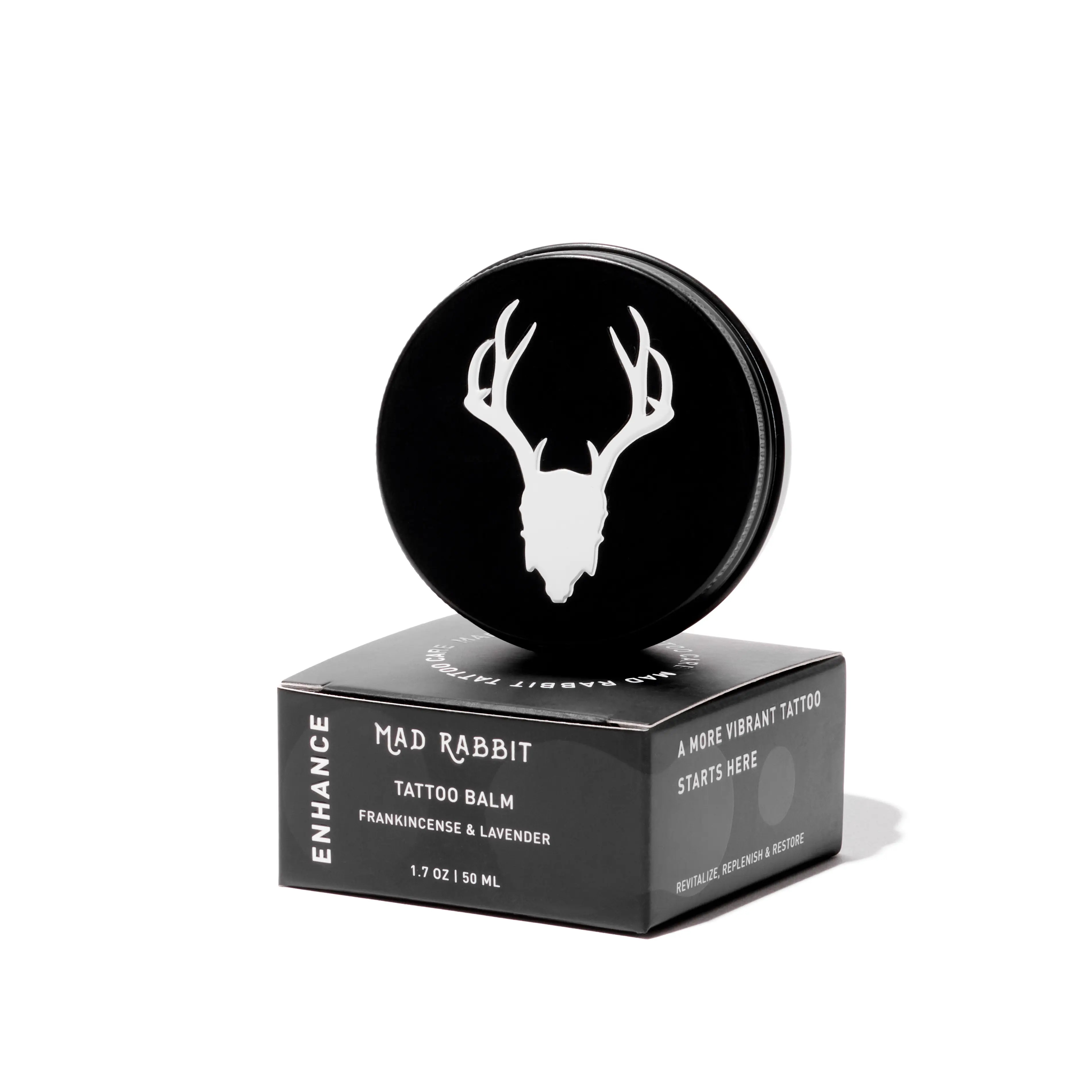 Mad Rabbit Tattoo Balm & Aftercare Cream- Color Enhancement that Revives Old Tattoos, Hydrates New Tattoos, Made With Clean Ingredients + Petroleum Free, Daily Tattoo Lotion Moisturizer & Brightener