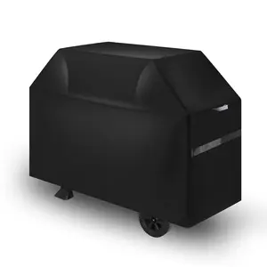 VEVOR Grill Cover, 48 inch BBQ Covers for Outdoor Grills, Waterproof, Fade Resistant, Weather Resistant Heavy Duty 600D Polyester, Easy On/Off, with Hook-and-Loop Straps, Black