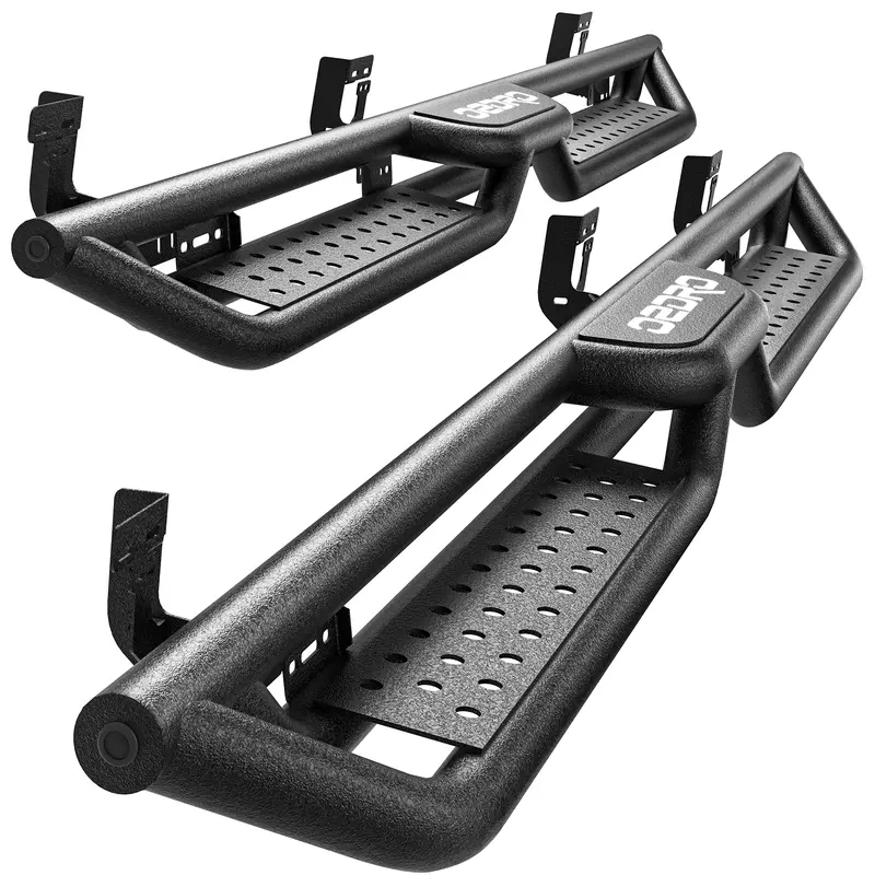YITAMOTOR 6" Running Boards fits 2009-2018 Dodge Ram 1500 Crew Cab, 2019-2024 Ram 1500 Classic, 2010-2026 Dodge Ram 2500 3500, Bolt-on Side Steps Steel Nerf Bar, Two Stairs Design