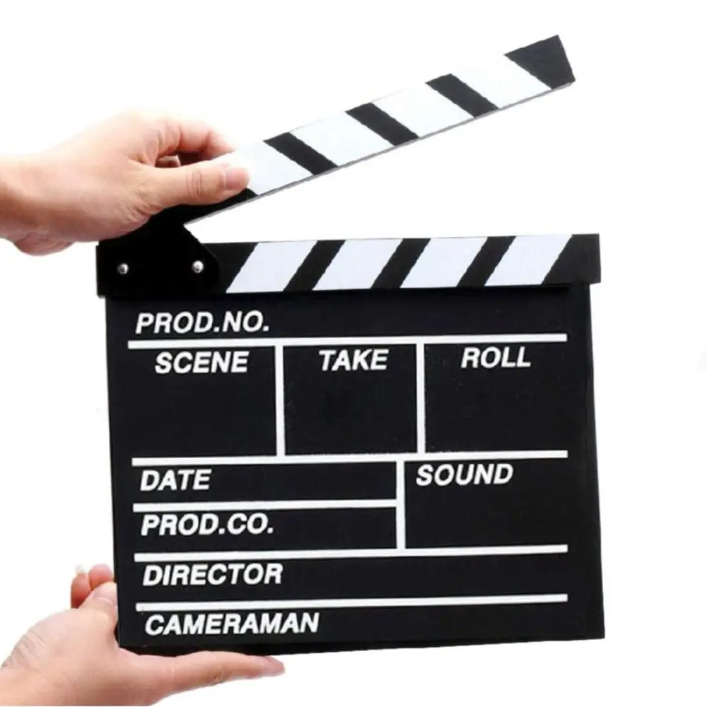 Classic Wooden Film Clapboard, Director's Movie Clapboard, Reusable For Photography & Film Making Props, Photo Background, Home Decor, Party Supplies, Accessories, Clapstick, Photography Studio Props, Filming Props