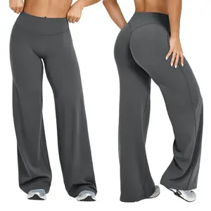 OYV Yoga Pants Women High Waist Stretch Casual Soft Straight Leg Bottoms
