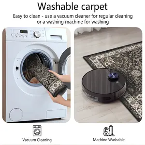 Kitchen Rug Sets of 3 Washable Boho Kitchen Rugs and Runner Carpets Non Slip Kitchen Area Rug for Laundry Room Entryway Hallway