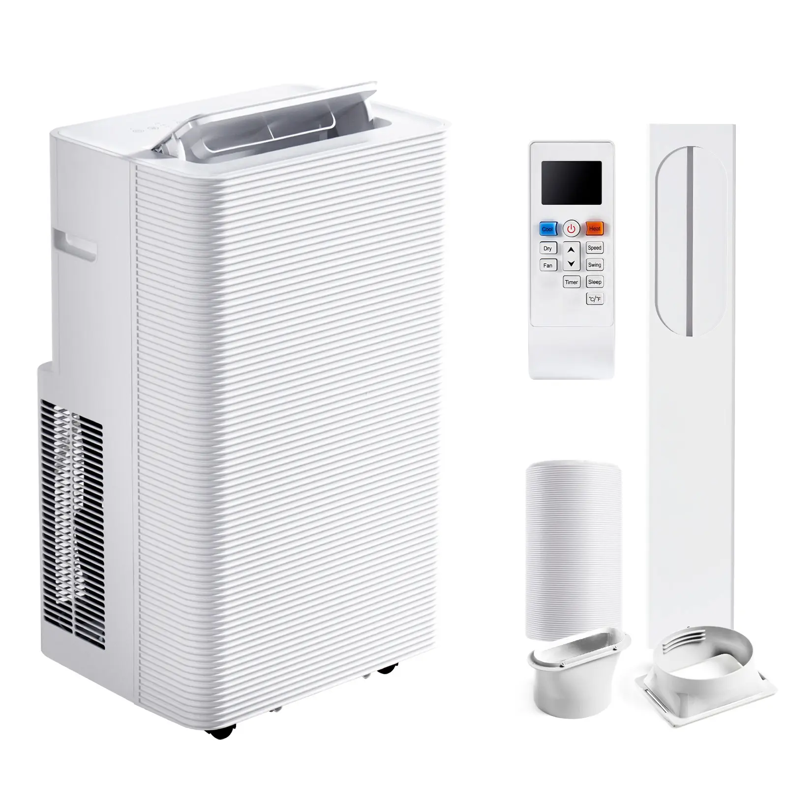 Aoxun 1000BTU-12000BTU 5-in-1 Portable Air Conditioner with Heater, Fan & Remote Control, Eco-Friendly Quiet Unit, 10-min Window Setup, Child Lock, Sleep Mode, Dehumidifier for Bedroom, Office (Cools/Heats Up to 400 Sq.Ft), Cooling Sleep, Stay Cool